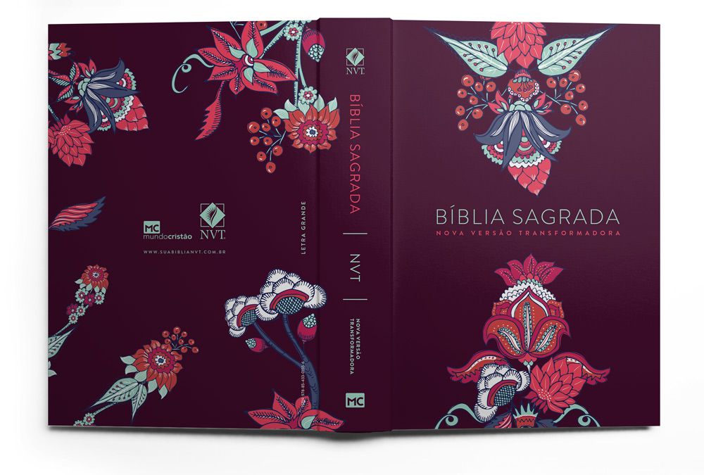 Bíblia SuaNVT - Indian Flowers Vinho